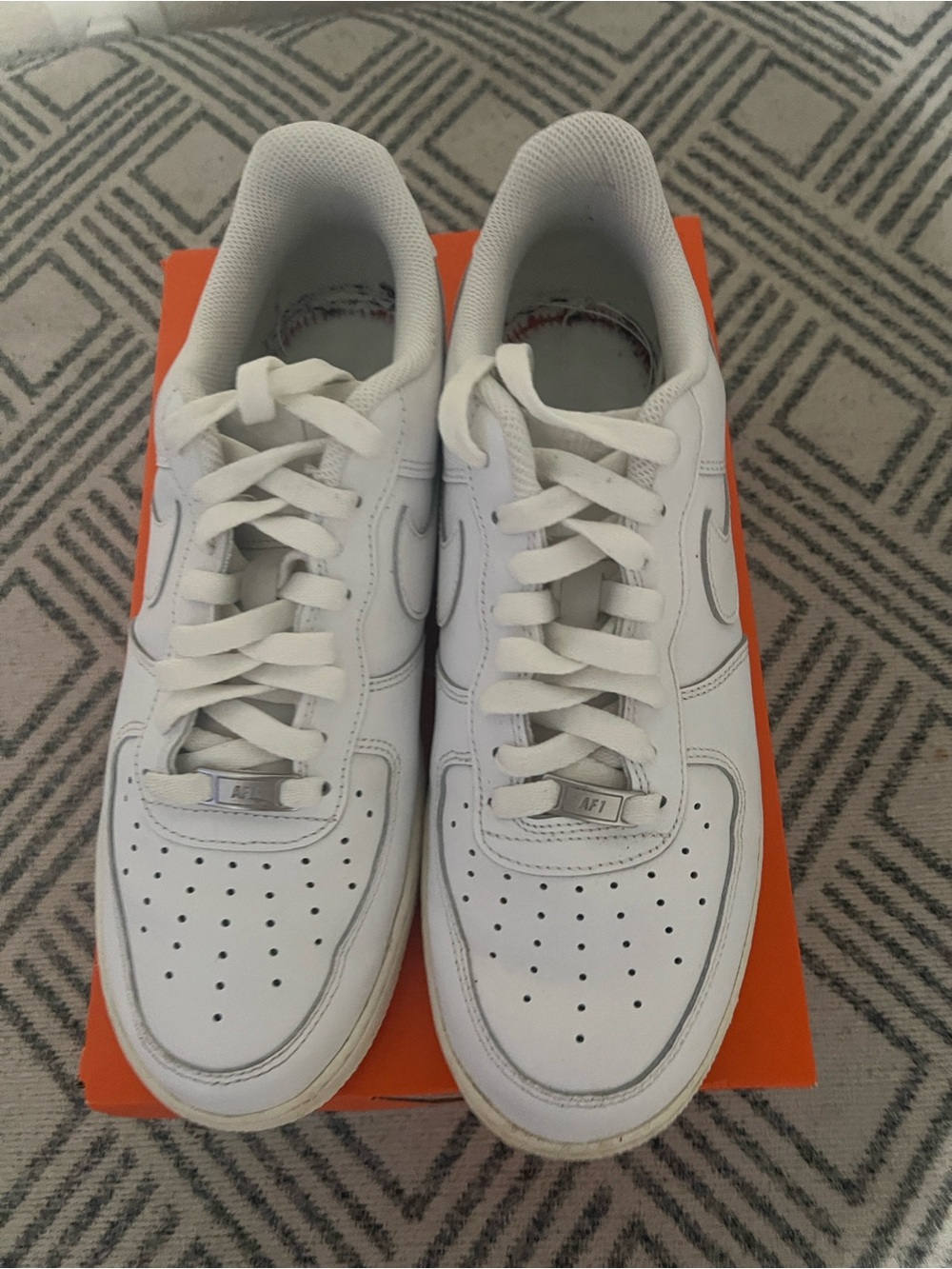 Classic White Leather Sneakers - AF1 Style